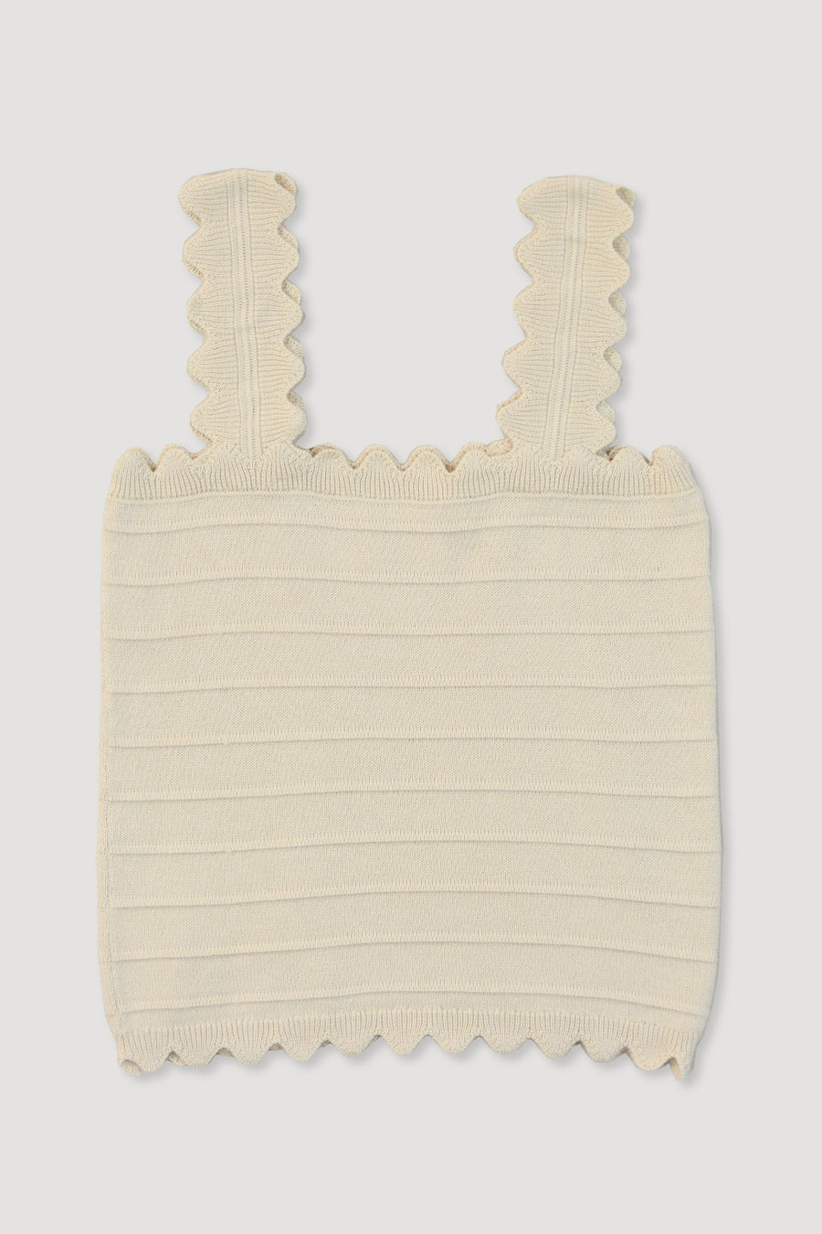 Cream Scallop Tank
